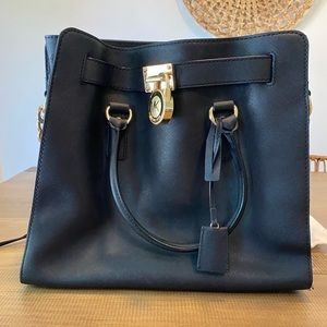 Large Black Michael Kors Tote with chain handle